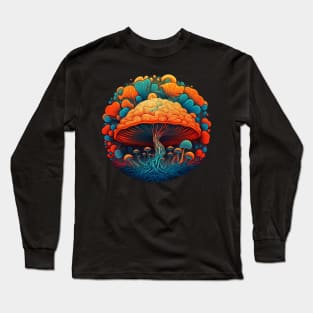 psychedelic mushroom Long Sleeve T-Shirt